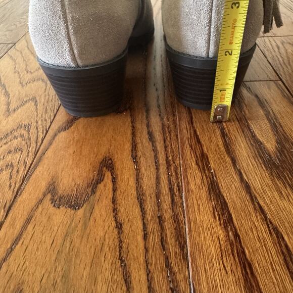 Vionic Shyanne Booties Women's 7 Greige Suede Leather Orthotic Boho Festival Zip - Picture 8 of 11